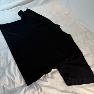 Topshop Crop Black Oversize Tee